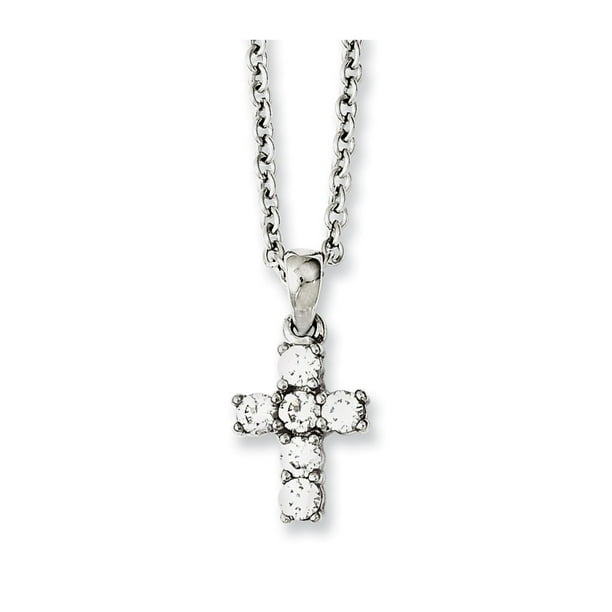 Solid Stainless Steel Blue CZ Cubic Zirconia Pendant Pendant Necklace Charm Chain with Secure Lobster Lock Clasp Solid Stainless Steel Blue CZ Cubic Zirconia Pendant Pendant Necklace Charm Chain with Secure Lobster Lock Clasp